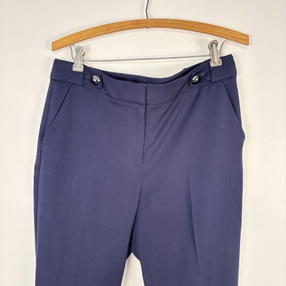 White House Black Market The Slim Women Dress Pants Size 6 Navy Blue - Picture 2 of 7